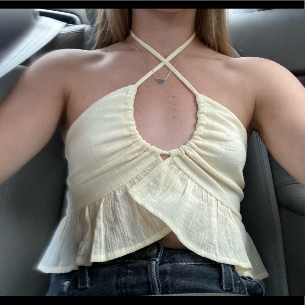 Yellow halter top